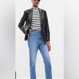 Faux Black Leather Blazer - Never Worn